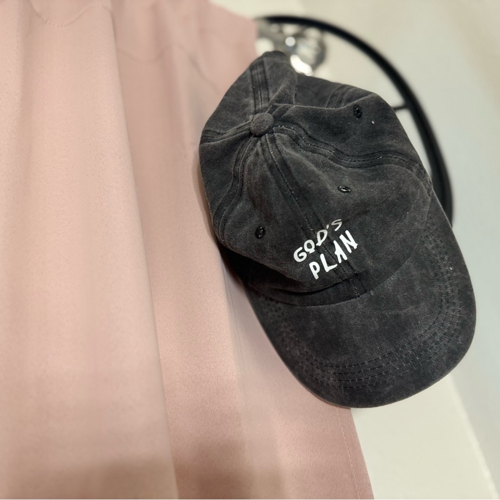 God’s Plan Embroidered Black Cap